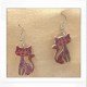 boucle chat rose | pink earing cat