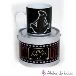 Mug tasse céramique La Linea bicolore | Accessoires La Linea dessin animé