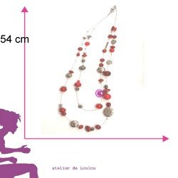 collier rouge | red necklace | perle rouge